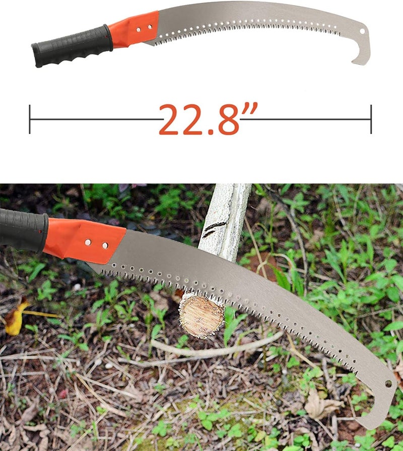 HOSKO 10FT Pole Saw for Tree Trimming, Long Extension Pruning Saw, Blade Tree Trimmer Pole, Manual Pole Cutter for, Yard Garden and Patios Trees Branches Cutting - Image 4